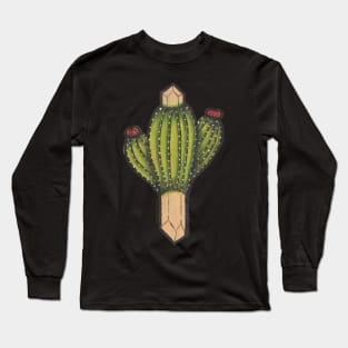 Cactus with crystal roots 3 Long Sleeve T-Shirt